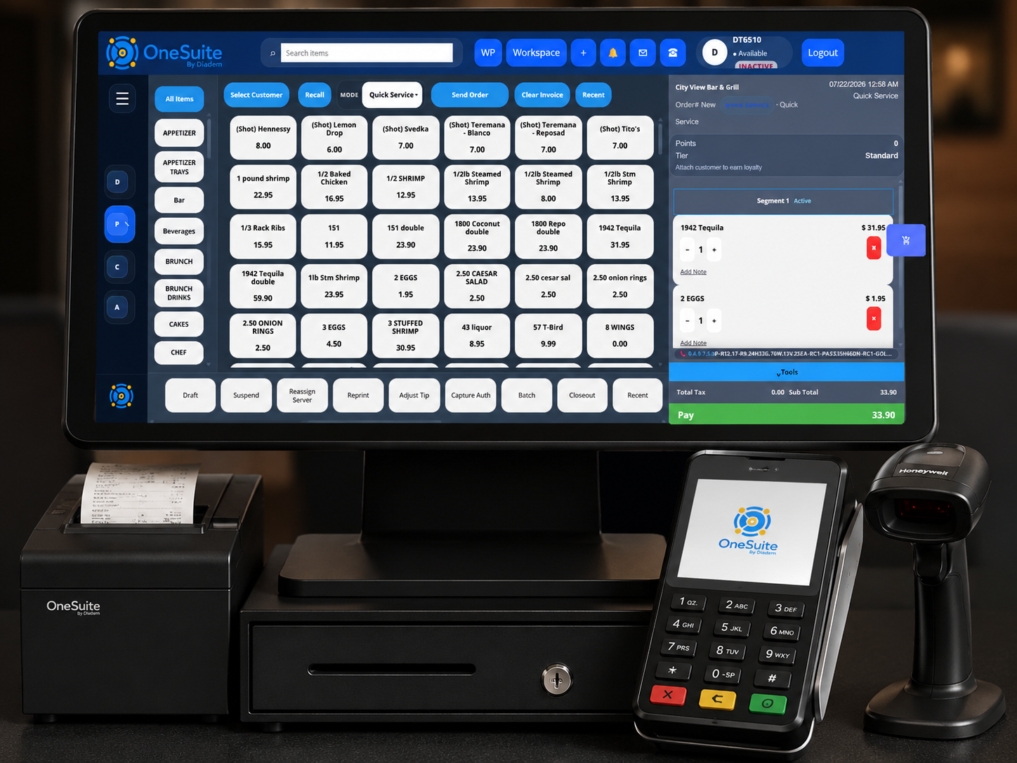 OneSuite Point of Sale hardware and software bundle